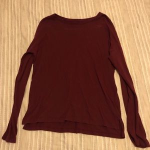 Maroon long sleeve shirt